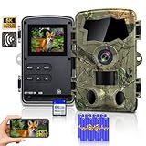 Lutranstra 5K Wildkamera WLAN, 64MP Full HD Wildkamera mit Handyübertragung App...