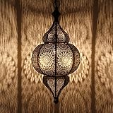 Casa Moro Orientalische Lampe Schwarz elegante Pendelleuchte, Hängelampe Boho...