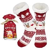GOZINA Weihnachtssocken, Warme Weihnachtssocken Damen, Ghristmas Socks Geschenk...
