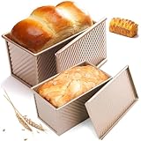 DUBUOZA Antihaft Brot Toastform mit Deckel 2 Stücke Toast Backform mit Deckel...