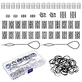 48 Stück Bartperlen zum Klipsen, Bartperle Wikinger Haarperlen zum Klipsen,...