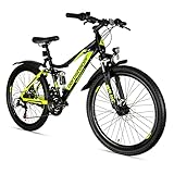 Bergsteiger Broome 24 Zoll Kinderfahrrad, Shimano 21 Gang-Schaltung, StVZO,...