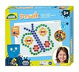 Lena 35621 - Mosaik Steckspiel Set, Steckmosaik mit 140 Stecker Ø 10 mm für...