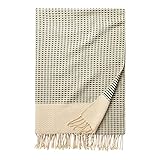 Amazon Aware kuscheldecke aus gewebter Baumwolle mit Zickzack-Blockmuster, 152 x...