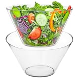 KONZEPT 2 Stk. Set Salatschüssel aus bleifreiem Glas – 3180 ml,...