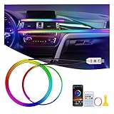 GPJYD Acryl Ambientebeleuchtung Auto LED Innenbeleuchtung, 2 IN 1 110cm+35cm...