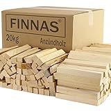 FINNAS 20kg Anfeuerholz Anzündholz Anmachholz Brennholz Kaminholz Kaminscheit...