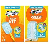 Swiffer Staubmagnet Trap & Lock Starterset (1 Staubwedel + 15 Tücher), nimmt 3x...