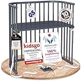 babybay Beistellbett aus Buchenholz/kompakt & verwandelbar/Höhe stufenlos...