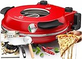 KESSER® Pizza-Ofen elektrisch bis 400 Grad | Elektrischer Pizzabäcker 1200W...