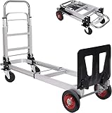 REDCAMP 2-in-1 Sackkarre klappbar Aluminium Transportkarre...