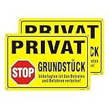 Goodvia Privatgrundstück Schild Metall Reflektierend 30×20 cm, 2 Stück Schild...