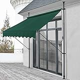 pro.tec Klemmmarkise Stem Markise ohne Bohren 200 x 120 x 220-309 cm...