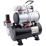Fengda FD-189 Airbrush Mini Kompressor mit Lufttank/Mächtig Luftstrom und...