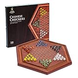 Yellow Mountain Imports Hölzernes Chinesisches Dame Brettspiel-Set - 34,5...