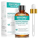 ENYORLI Ätherisches Pfefferminzöl 100ml Reines Pfefferminzöl für Haut,...