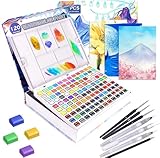 Gunsamg 120 Professionelles Aquarellfarben Set,Einschließlich 12...