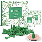 Citronella Räucherkegel 120 Kegel, Zitronengras Öl Natürliche, für Innen und...