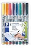 STAEDTLER Folienstift Lumocolor, non-permanent, wasserlöslich, F-Spitze mit...