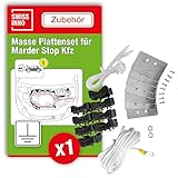 SWISSINNO Marderschreck Masseplatten Set für Marderabwehr Auto Hochspannung...