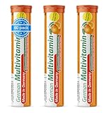 German Multivitamin Brausetabletten 60 Stk. Orangengeschmack - Vitamin C, E, B1,...