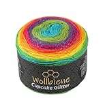 Cupcake Glitter Simli 150g Strickwolle 150 Gramm Wolle zum Stricken und Häkeln...