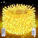Auriostar Lichterkette Außen, 30m 300LED Lichterkette Innen mit Timer, 8 Modi...
