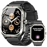 Smartwatch Herren Militär mit GPS, IP68 Wasserdicht Smart Watch Damen Herren,...