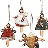 Dätenky Weihnachtsengel Anhänger, 4 Stück Engel Anhänger Weihnachts...
