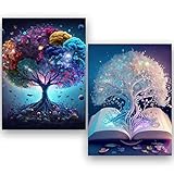 Daisen Art 2 Stück Diamond Painting Baum des Lebens Diamond Painting Set...