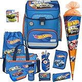 Pridera Scooli Schulranzen 1.Klasse Jungen Hot Wheels Auto EasyFit Set 12tlg....