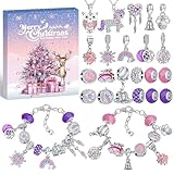 Gaeymy Schmuck Adventskalender 2024, Adventskalender Kinder Charms Armband...