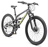 BIKESTAR Kinder Fahrrad Aluminium Fully Mountainbike 21 Gang Shimano,...
