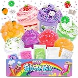 Eutionho Schleim Set für Kinder,8er-Pack Clear Slime und Butter Slime,Fluffy...