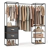 SONGMICS Kleiderständer, offener Kleiderschrank, Garderobenständer...