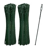 Relaxdays Pflanzenbinder, 400er Set, 22 cm, verstellbare Pflanzenhalter,...