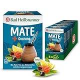 Bad Heilbrunner Bio Mate Guarana Tee - Mate, Guarana-Samen, Zitronenschalen -...