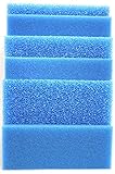 Wohnkult Filtermatte Filterschwamm blau alle Größen von 50 x 50 x 2 cm - 100 x...
