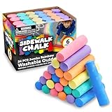 JOYIN 24 Stück Waschbare Straßenkreide Set Ungiftige Jumbo Kreide für...