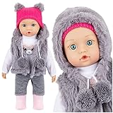 Kinderplay Babypuppe Interaktive Spielpuppe Weichkörperpuppe - Baby Puppe, 35...