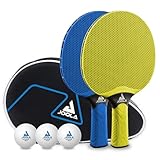 JOOLA Tischtennis Set Vivid Outdoor 2 Tischtennisschläger + 3 Tischtennisbälle...