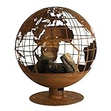 Esschert Rost Optik Feuerball 58x56x66cm Welt braun Metall Lager Feuer Schale