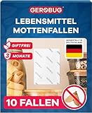 Gerobug Lebensmittelmotten-Falle [10 Stück Vorteilspack] - Mottenfalle...