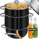 KESSER® Dampfentsafter 15 L Edelstahl Entsafter Saftpresse Inkl. 2X...