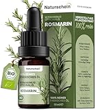 Naturschein BIO Rosmarinöl 10ml [100 % Naturrein] | Ätherisches Öl für...