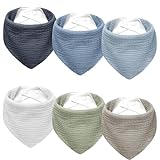 Kewlife gift 6 Stück Lätzchen Baby Musselin Dreieckstuch Baby Halstuch...