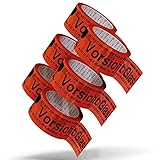 Paketband Vorsicht Glas zerbrechlich 5cm x 66m in rot (6 Rollen) - Vorsicht Glas...