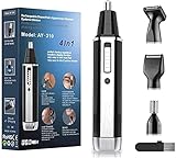 Cleanfly Nasenhaarschneider und Nasenhaartrimmer Herren USB 4 in 1 Set...