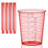 HaseMed Medizinbecher 30ml, graduiert, Kunststoffbecher für Medizin, Labor,...