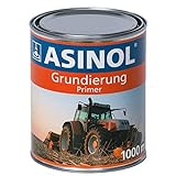 ASINOL GRUNDIERUNG GRAU 1000 ml Kunstharzlack Farbe Lack 1l Liter Dose